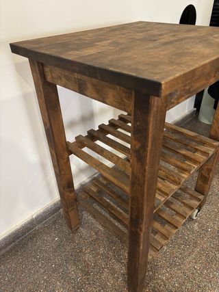 Carrito auxiliar madera con ruedas IKEA