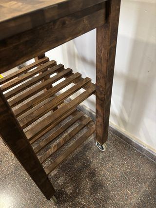 Carrito auxiliar madera con ruedas IKEA