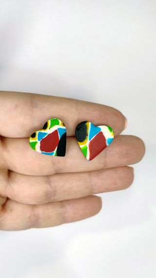Pendientes pequeños Corazón Mosaico
