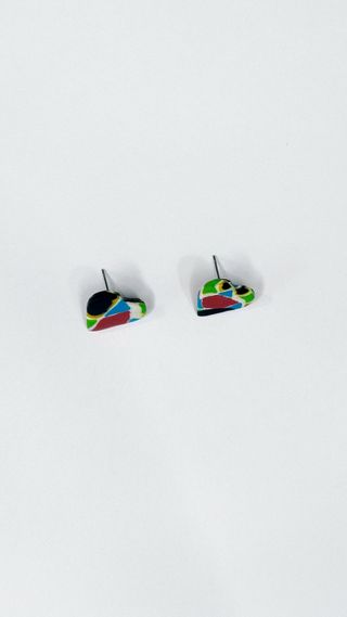 Pendientes pequeños Corazón Mosaico