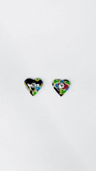 Pendientes pequeños Corazón Mosaico