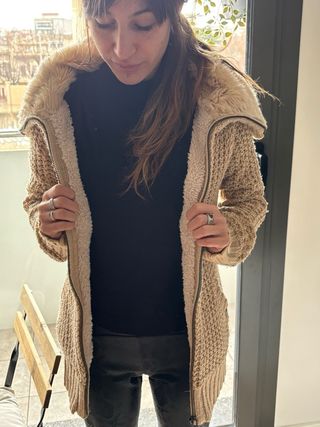 Chaqueta punto Bershka beige Talla S