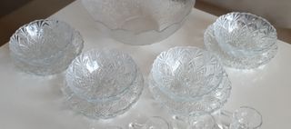 Lote Vajilla Cristal Vintage