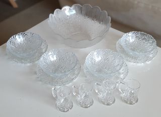 Lote Vajilla Cristal Vintage