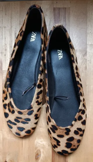 Bailarinas Zara Piel Animal Print
