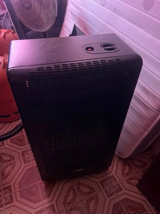 Estufa de gas negra con piezoeléctrico