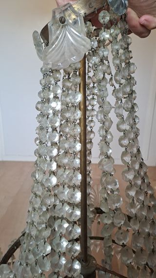 Lámpara de techo de cristal antigua