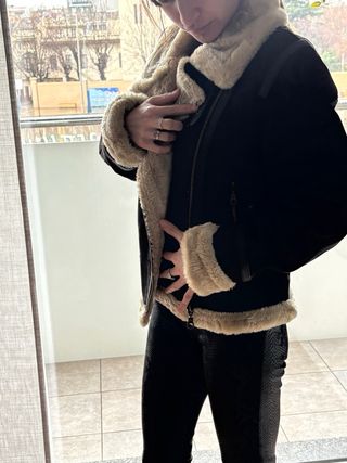 Chaqueta aviador piel forrada T.M