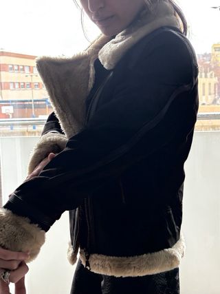 Chaqueta aviador piel forrada T.M