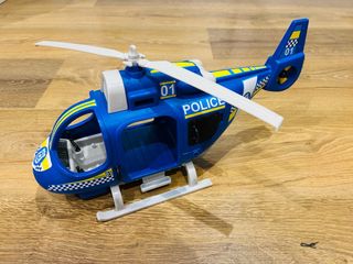 Helicóptero Policía Juguete Azul