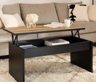 Mesa elevable Sklum madera y metal