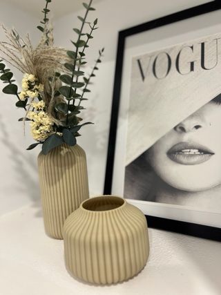 Dúo Jarrones Impresos 3D Beige