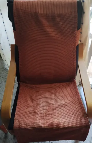 Butaca Ikea con cojín y funda