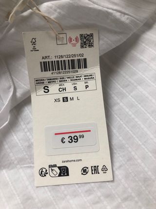 Pantalón Zara Home Blanco Rayas