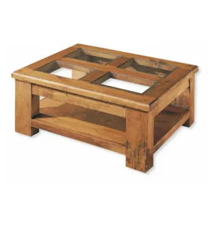 Mesa de centro madera y cristal