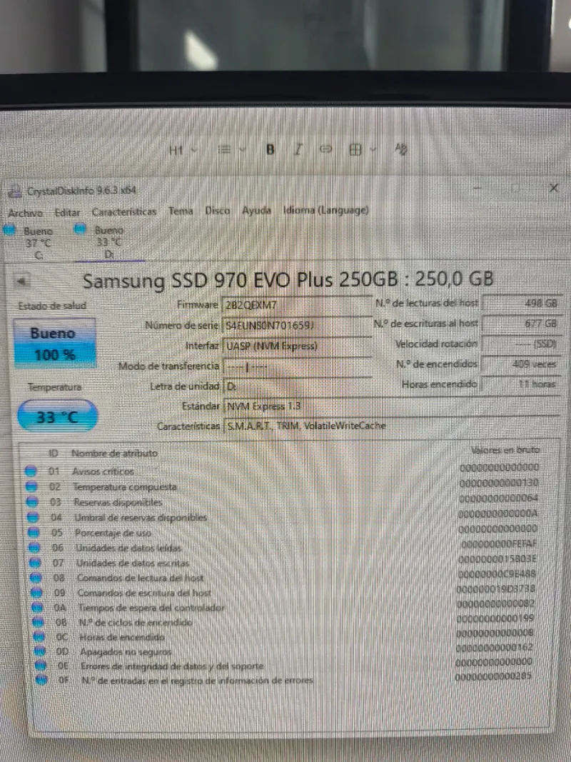 SSD Samsung 970 EVO Plus NVMe M.2 250GB afbeelding 3