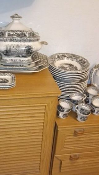 Vajilla La Cartuja Negro Vistas. Completa