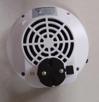 Calefactor portátil con mando a distancia.