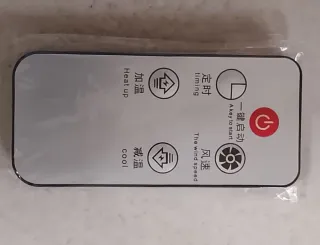 Calefactor portátil con mando a distancia.