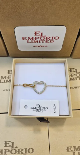 Bracciale con cuore e infinito