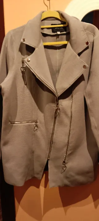 Abrigo paño gris SPATIAL Talla M