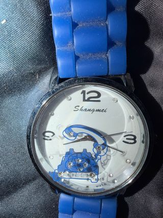 Reloj Shangmei Azul y Plateado