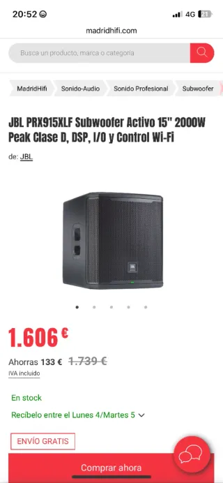 Altavoz JBL PRX Series
