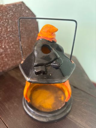 Portacandele Halloween Zucca Streghetta