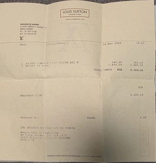 Bolso Louis Vuitton Blanco Perforado Factura