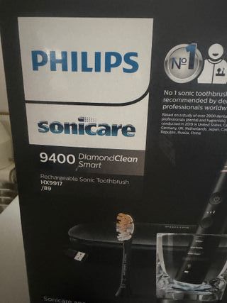 Cargador y Vaso de cristal Philips Sonicare 9400