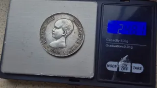 5 Pesetas Plata Alfonso XIII 1888