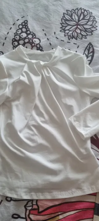 Camiseta blanca manga larga