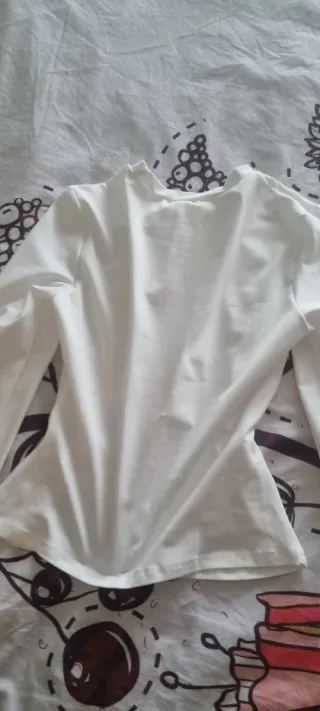 Camiseta blanca manga larga