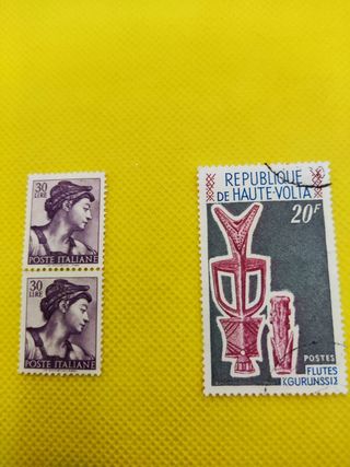 Sellos Antiguos de Burkina Faso y Italia