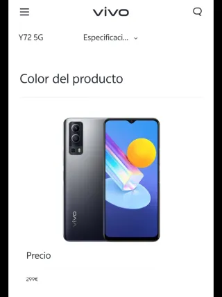VIVO Y72 5G – 8 GB RAM / 128 GB – Con funda