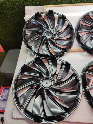 WRC 007597 4 Tapacubos 14 Pulgadas,turbo bicolor