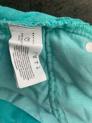 Pantaloncini donna teal strappati