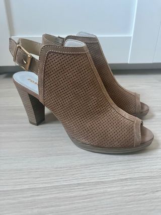 Sandalias Fosco Piel Beige/Marrón