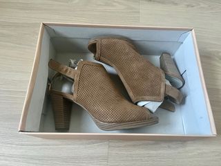 Sandalias Fosco Piel Beige/Marrón