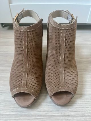 Sandalias Fosco Piel Beige/Marrón