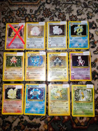 Cartas Pokémon Base Set 1 originales