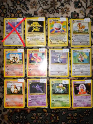 Cartas Pokémon Base Set 1 originales