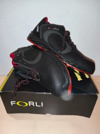 Botas de Seguridad FORLI Negras y Rojas