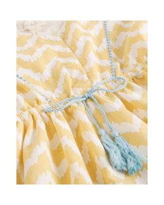 Vestido infantil zigzag amarillo