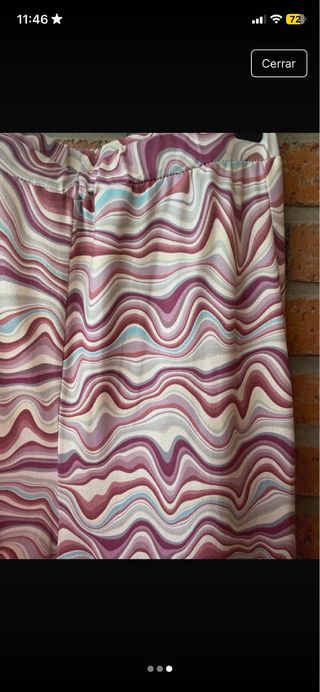 Pantalones anchos tiro alto estampados