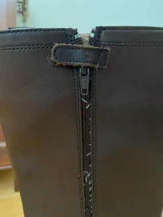 Botas caña alta de piel natural marrón