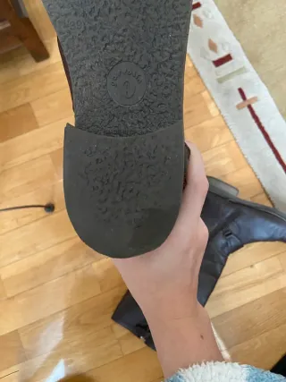 Botas caña alta de piel natural marrón