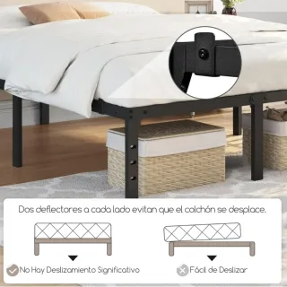 Somier cama matrimonio 140x200 de yaheetech