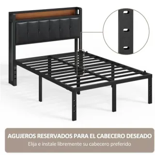 Somier cama matrimonio 140x200 de yaheetech