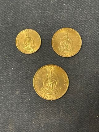 Lotto Vanuatu 3 monete 1, 2, 5 Vatu